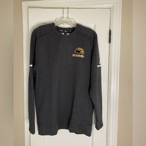Southern Miss Golden Eagles Adidas Pullover Dark Charcoal Gray L